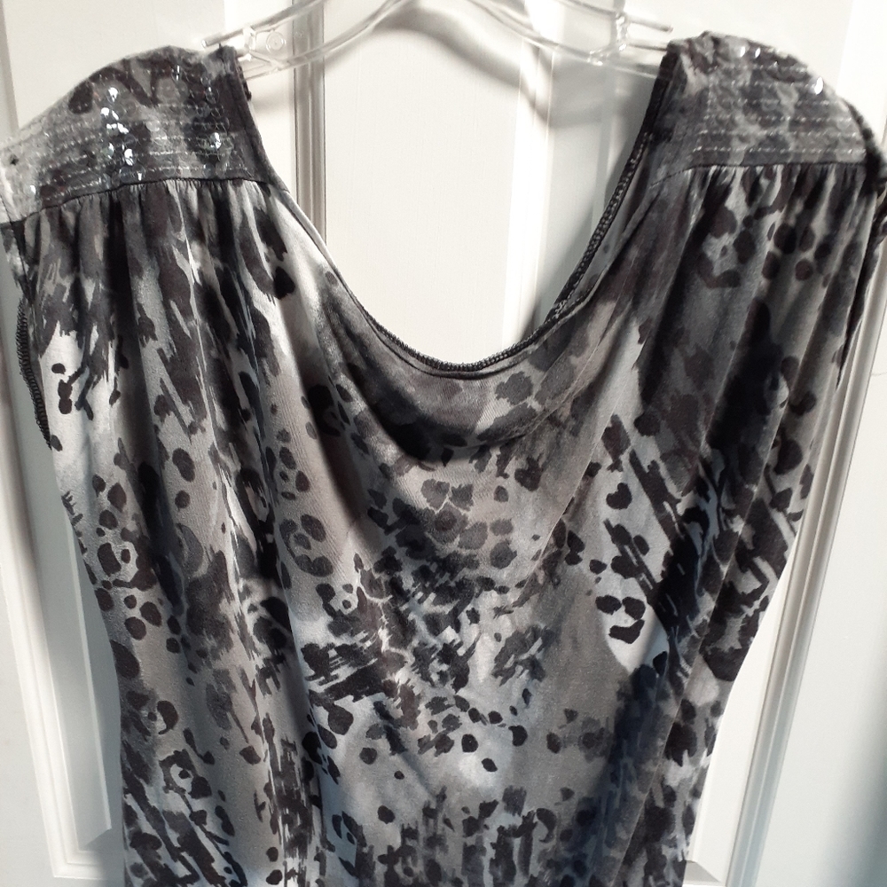 Short sleeve animal print blouse